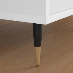 vidaXL Meubelpoten 2 st Zwart en Goud Ø 40 x 98 mm IJzer