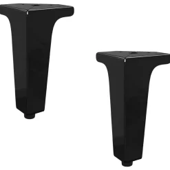 vidaXL Meubelpoten 2 st Zwart 54,1 x 54,1 x 100 mm IJzer