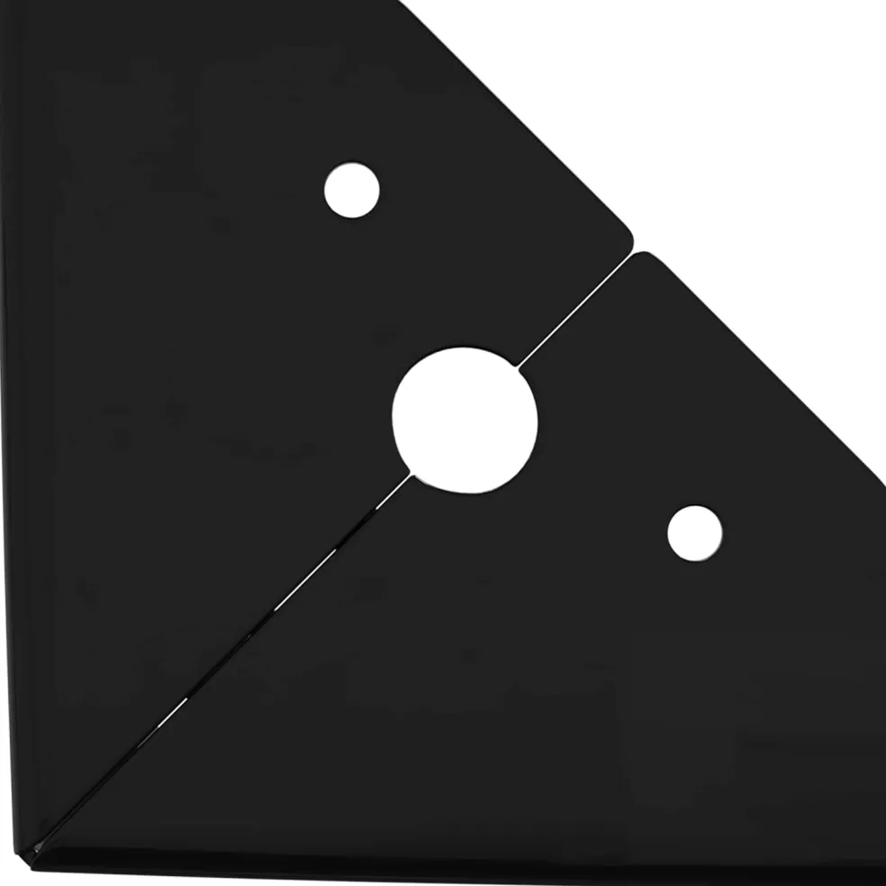 vidaXL Meubelpoten 2 st Zwart 54,1 x 54,1 x 100 mm IJzer