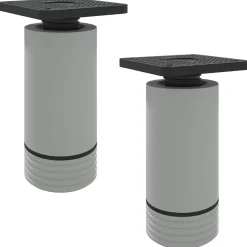 vidaXL Meubelpoten Verstelbaar 2 st Wit 64 x 64 x 100 mm PP