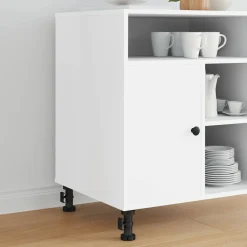 vidaXL Meubelpoten Verstelbaar 2 st Zwart 46 x 46 x 128 mm PP