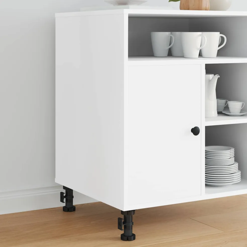 vidaXL Meubelpoten Verstelbaar 2 st Zwart 46 x 46 x 128 mm PP