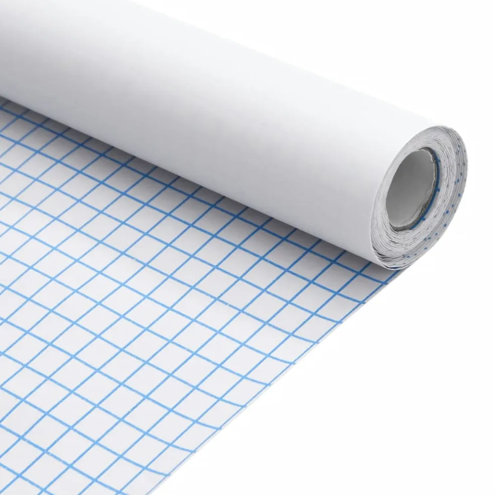 vidaXL Meubelsticker Zelfklevend Mat Wit 90x500 cm PVC