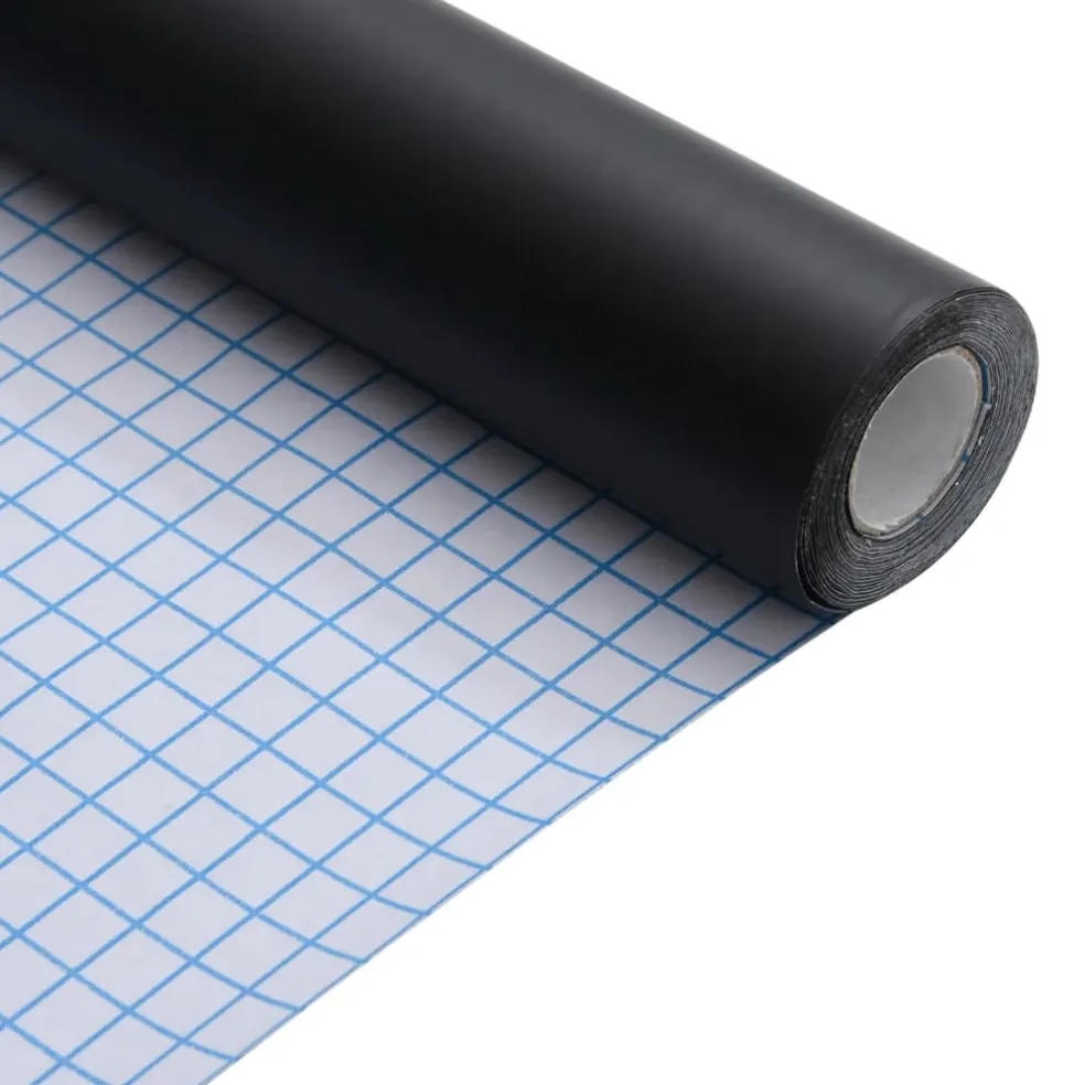 vidaXL Meubelsticker Zelfklevend Mat Zwart 90x500 cm PVC