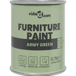 vidaXL Meubelverf Groen 0,75 L Wandprint