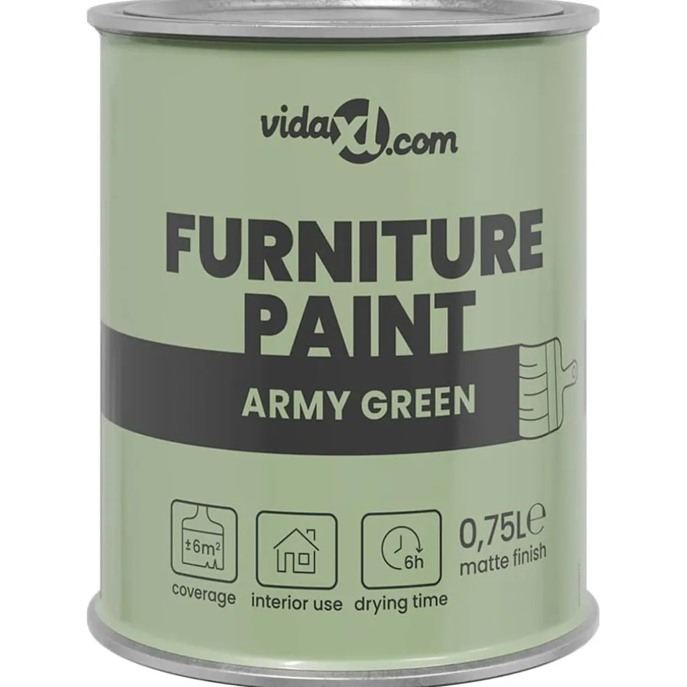 vidaXL Meubelverf Groen 0,75 L Wandprint