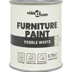 vidaXL Meubelverf Wit 0,75 L Wandprint