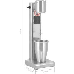 vidaXL Milkshake mixer 1 L roestvrij staal