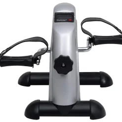 vidaXL Mini Hometrainer met plastic vliegwiel (zilver)