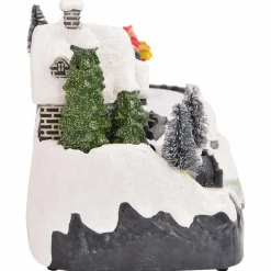 vidaXL Mini Kerstmis Dorp 16 x 11,5 x 13 cm Kunststof Multikleur