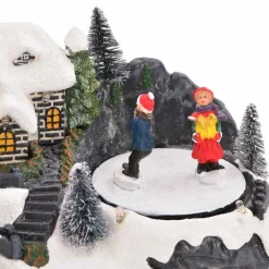 vidaXL Mini Kerstmis Dorp 16 x 11,5 x 13 cm Kunststof Multikleur
