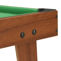 vidaXL Minipooltafel 3 Feet 92x52x19 cm bruin en groen