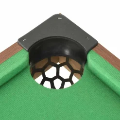 vidaXL Minipooltafel 3 Feet 92x52x19 cm bruin en groen