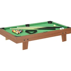 vidaXL Minipooltafel 3 Feet 92x52x19 cm bruin en groen