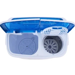 vidaXL Mini wasmachine met dubbele trommel 5,6 kg
