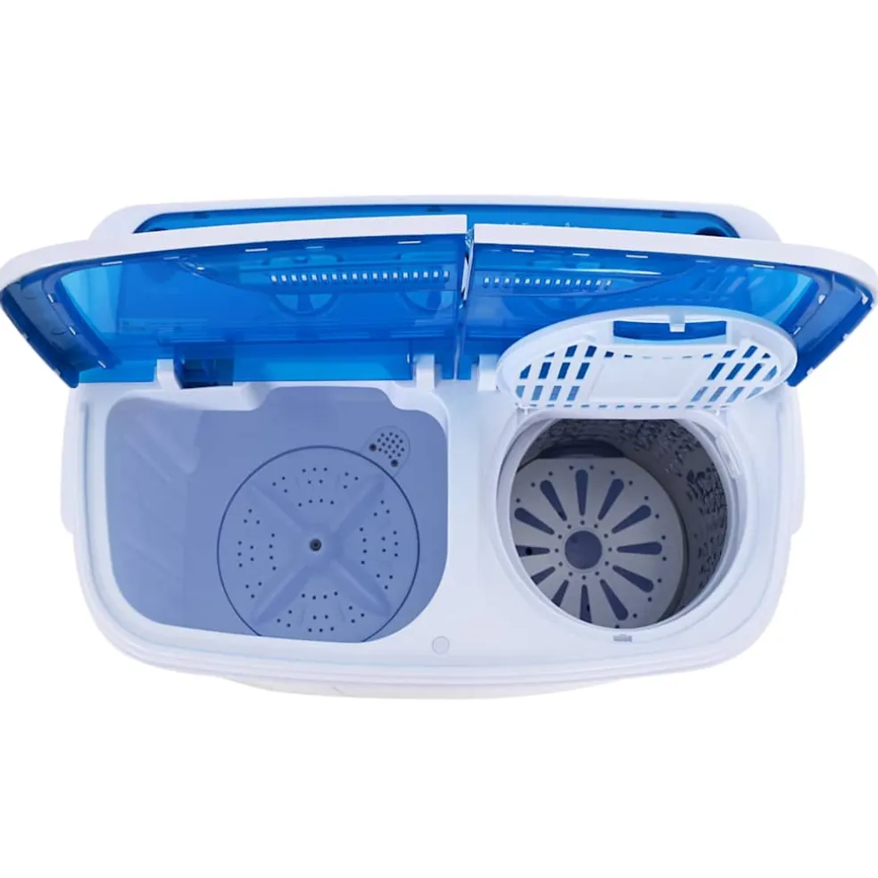vidaXL Mini wasmachine met dubbele trommel 5,6 kg