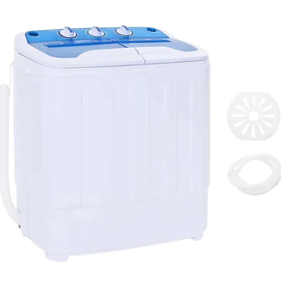 vidaXL Mini wasmachine met dubbele trommel 5,6 kg