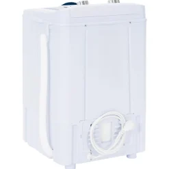 vidaXL Mini Wasmachine met Enkele Wasbak 4,6 kg Blauw en Wit