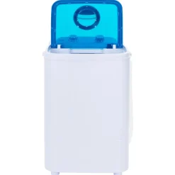 vidaXL Mini Wasmachine met Enkele Wasbak 4,6 kg Blauw en Wit