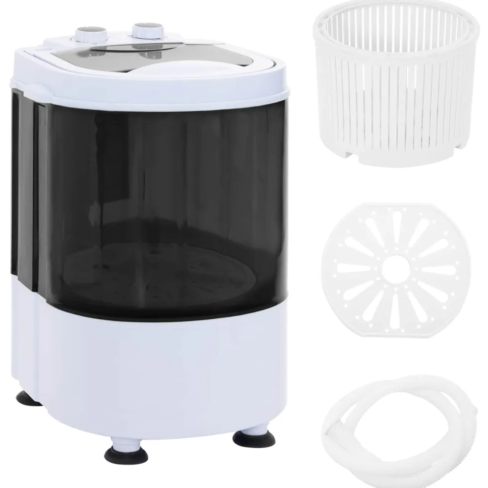 vidaXL Mini wasmachine met enkele trommel 2,6 kg