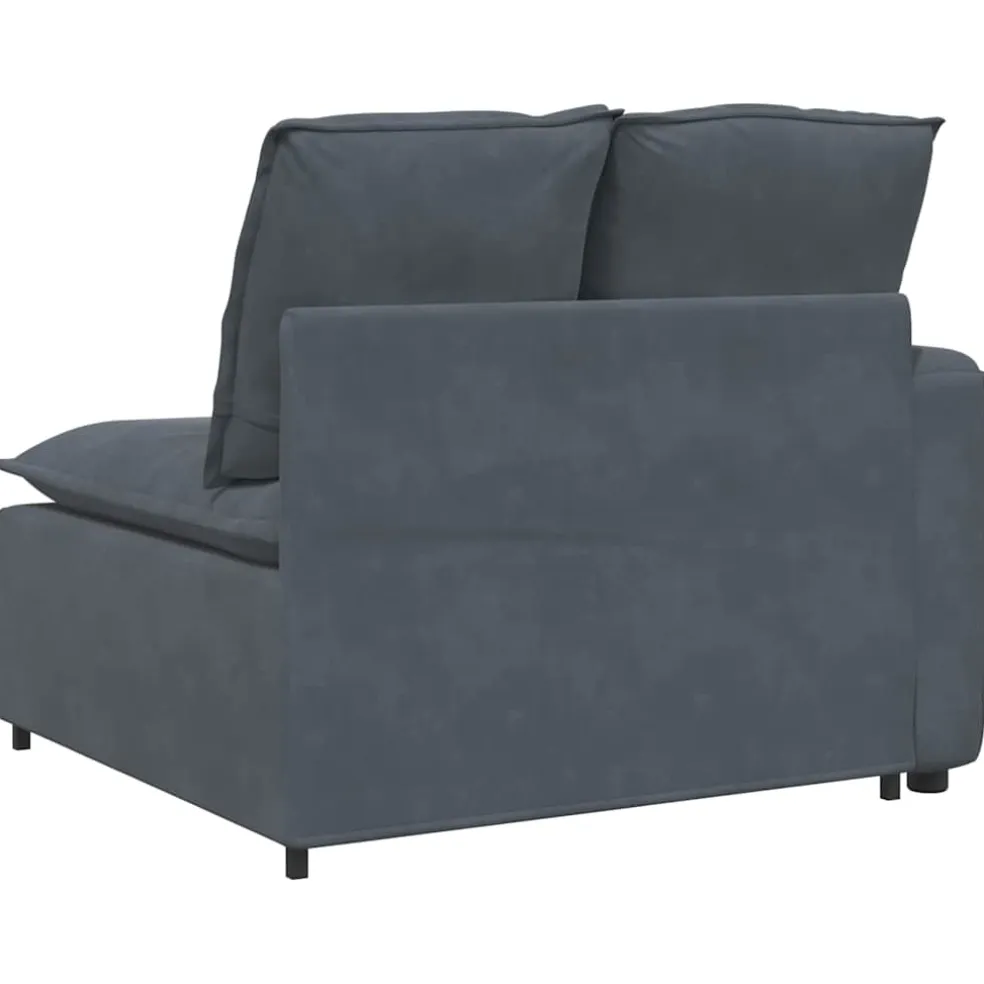 vidaXL Modulaire bank Armleuning eindmodule met kussens 100 cm