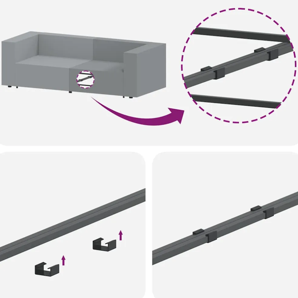 vidaXL Modulaire bank Armleuning eindmodule met kussens 100 cm