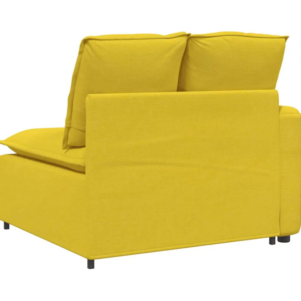 vidaXL Modulaire bank Armleuning eindmodule met kussens 100 cm