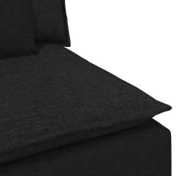 vidaXL Modulaire bank Armleuning eindmodule met kussens 100 cm zwart