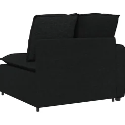 vidaXL Modulaire bank Armleuning eindmodule met kussens 100 cm zwart