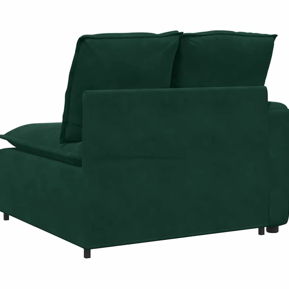 vidaXL Modulaire bank Armleuning eindmodule met kussens 100 cm