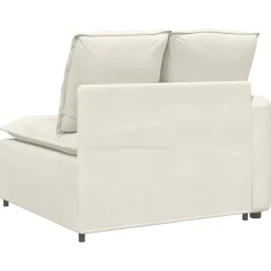 vidaXL Modulaire bank Armleuning eindmodule met kussens 100 cm