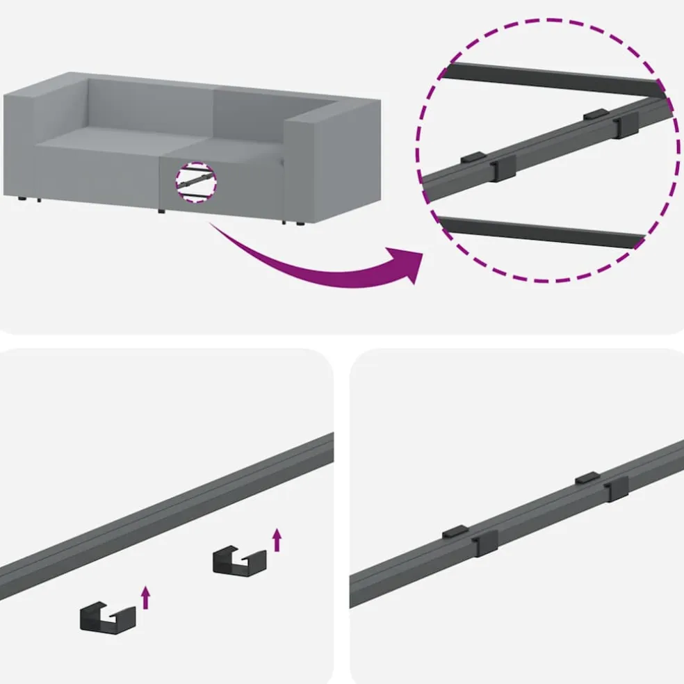 vidaXL Modulaire bank Armleuning eindmodule met kussens 100 cm
