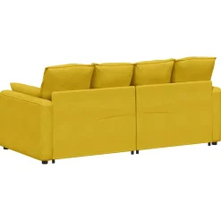 vidaXL Modulaire bank met kussens geel