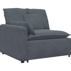 vidaXL Modulaire bank met kussens fluweel donkergrijs
