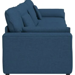 vidaXL Modulaire bank met kussens blauw