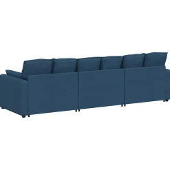 vidaXL Modulaire bank met kussens blauw