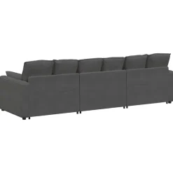 vidaXL Modulaire bank met kussens donkergrijs
