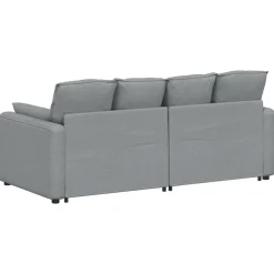 vidaXL Modulaire bank met kussens lichtgrijs