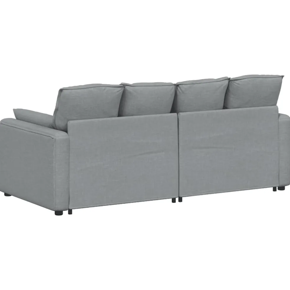 vidaXL Modulaire bank met kussens lichtgrijs