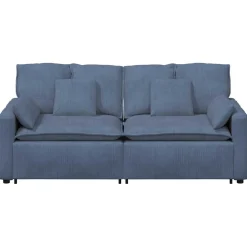 vidaXL Modulaire bank met kussens blauw