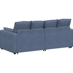 vidaXL Modulaire bank met kussens blauw