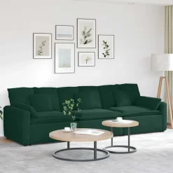 vidaXL Modulaire bank met kussens blauw