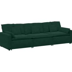 vidaXL Modulaire bank met kussens blauw