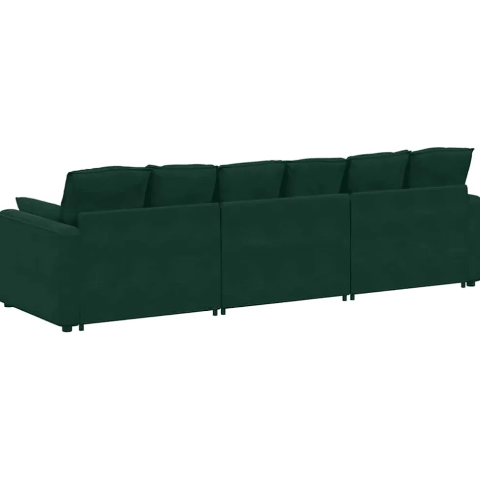 vidaXL Modulaire bank met kussens blauw