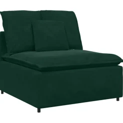vidaXL Modulaire bank met kussens blauw