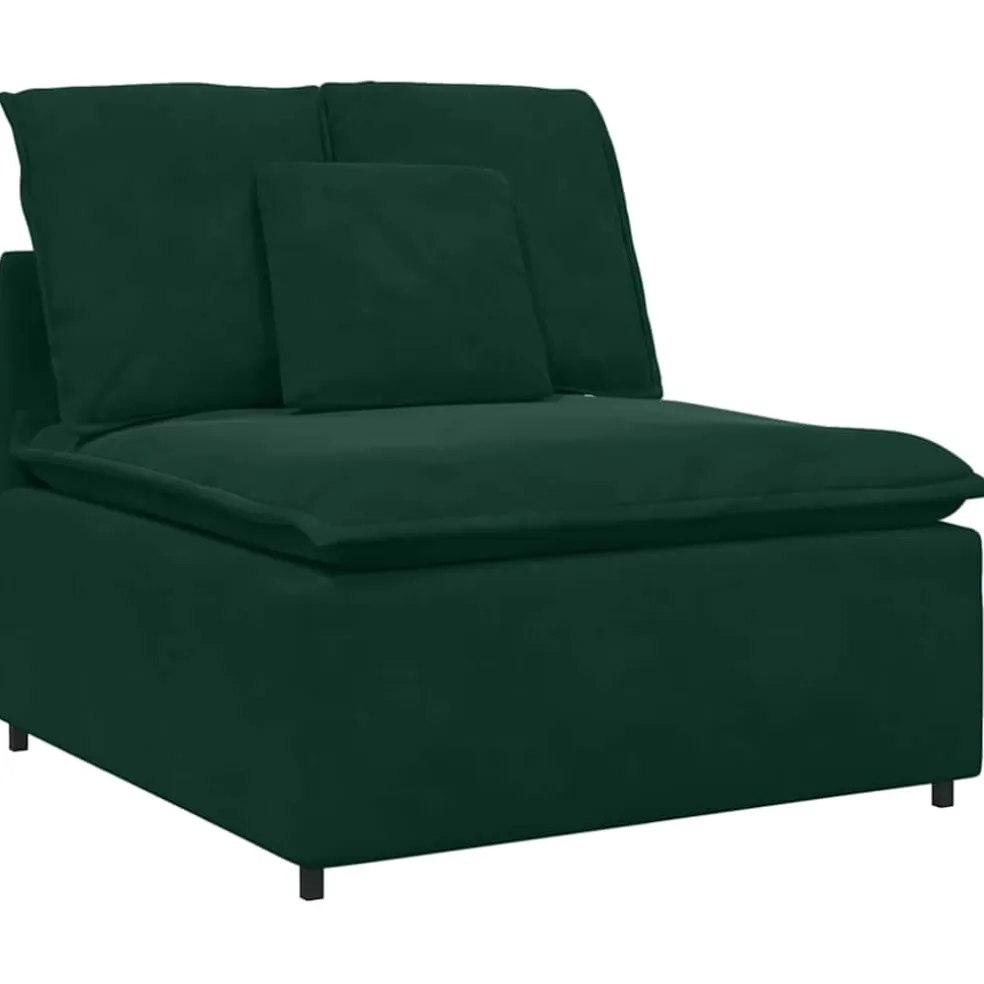 vidaXL Modulaire bank met kussens blauw