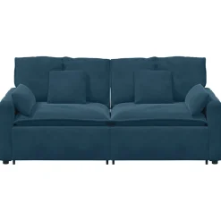 vidaXL Modulaire bank met kussens blauw