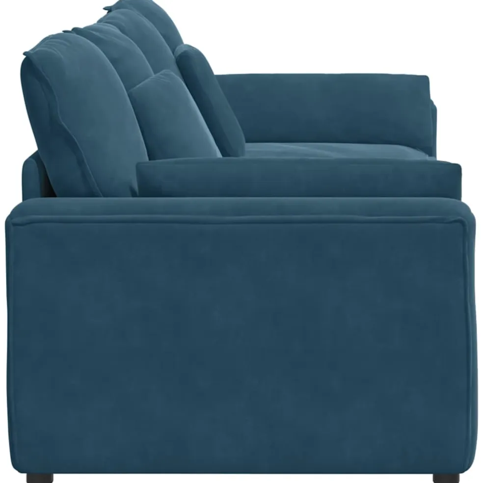 vidaXL Modulaire bank met kussens blauw