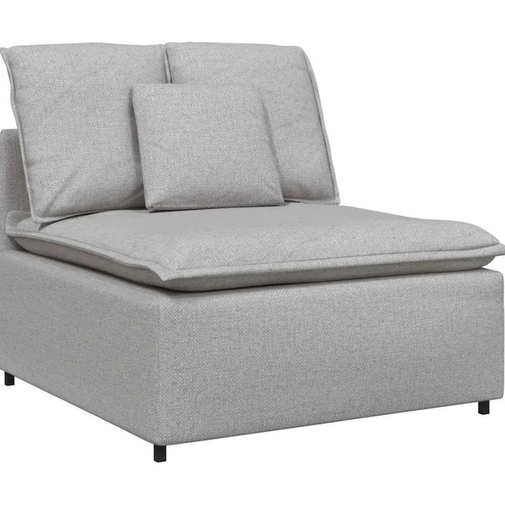 vidaXL Modulaire bank met kussens wolk grijs