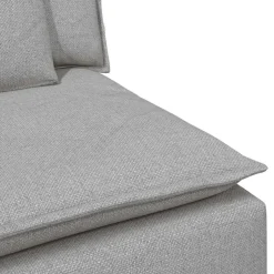 vidaXL Modulaire bank met kussens wolk grijs